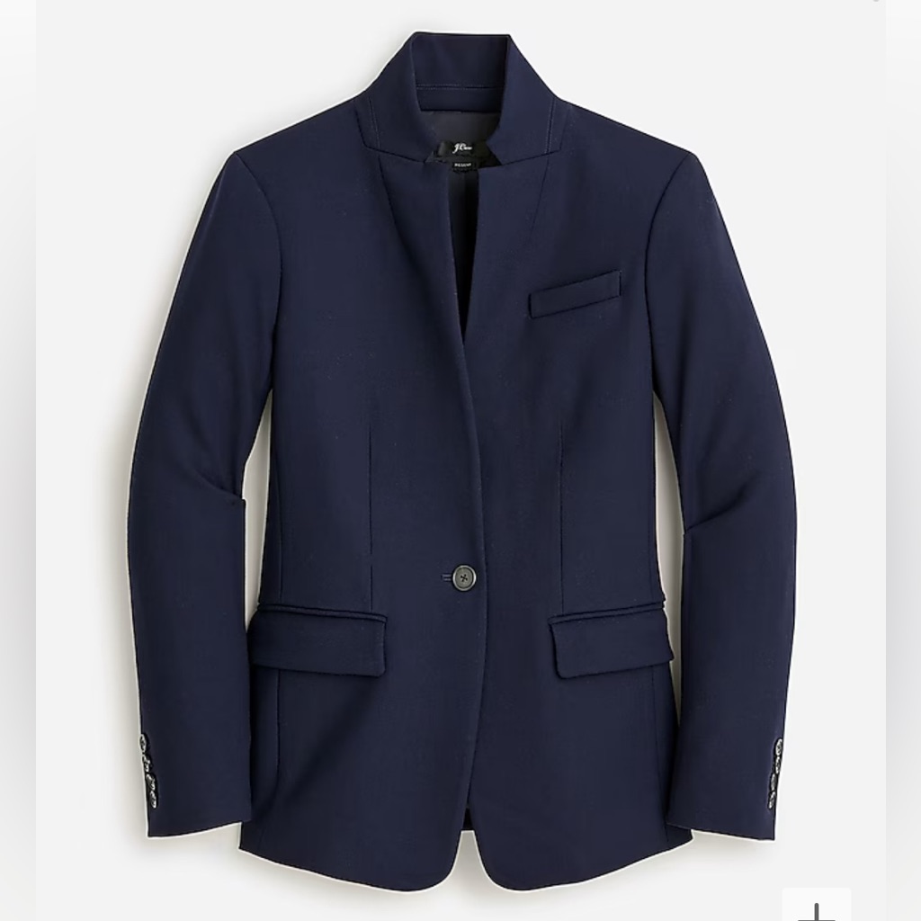 J. Crew Regent Wool Blazer Navy 00p Xs